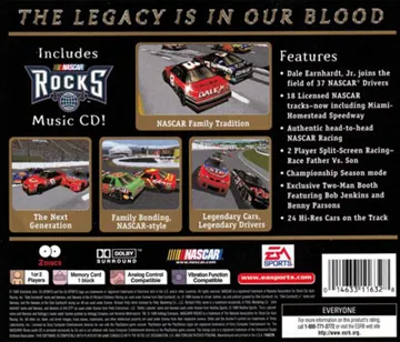 NASCAR 99 Legacy (US) box cover back